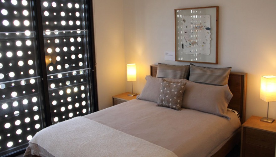 Artist apartment bedroom