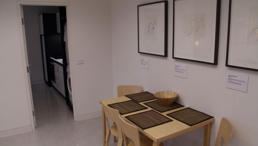 Artist apartment dining area