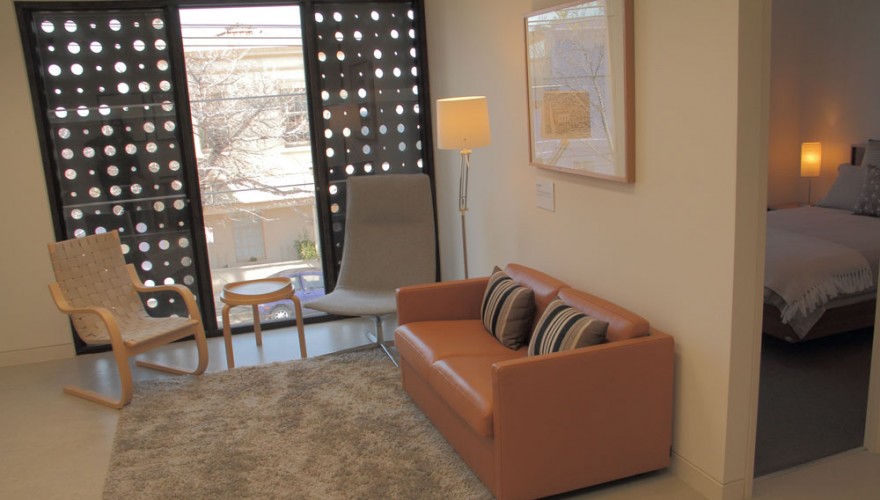 Artist apartment living room