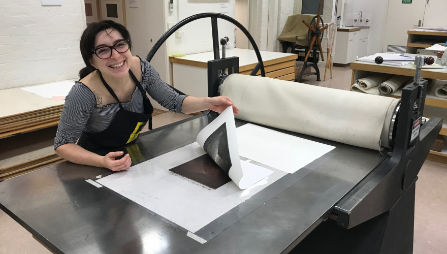 Jessie Balletta in the APW studio March 2019