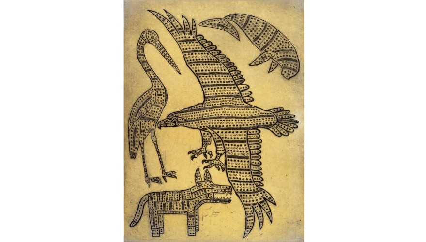 'Untitled' etching by Gary Namponan