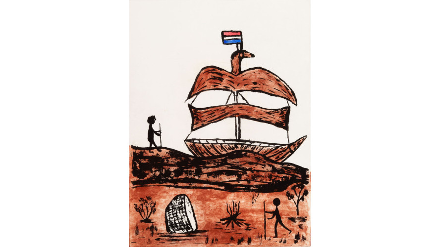 'Old Spirit of the Sea'  aquatint by Laurel Nannup